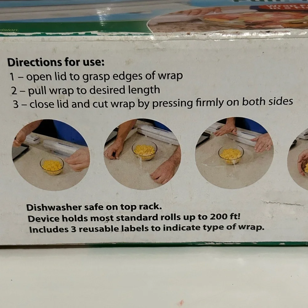 Wraptastic Pull Press Wrap-Wrap Food In A Flash. As Seen On TV New